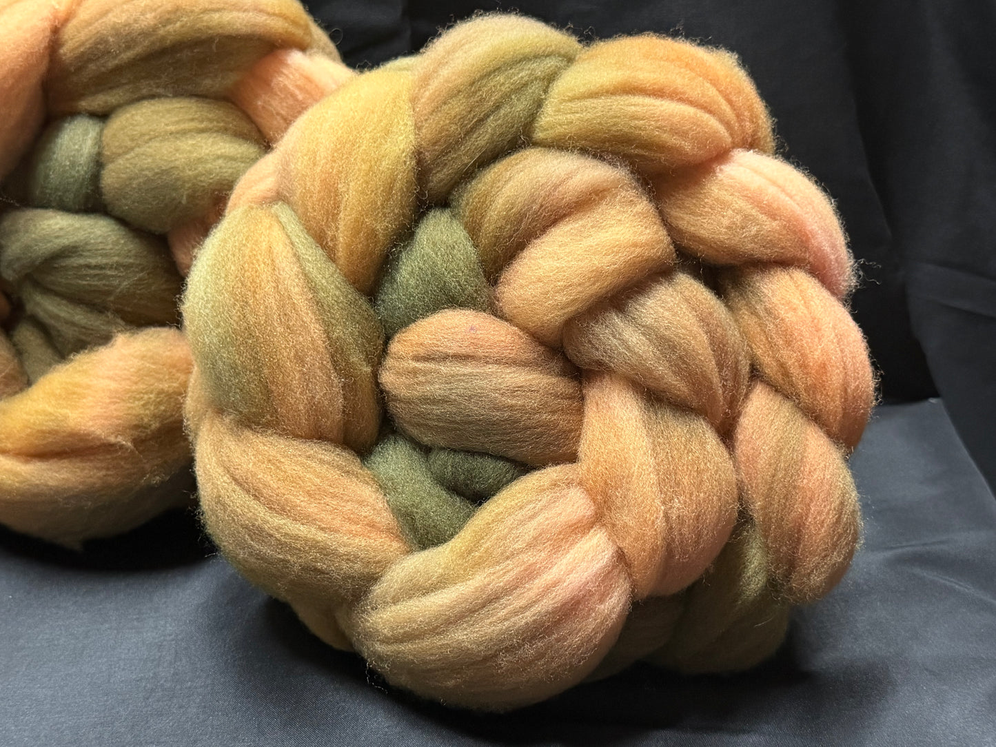 Targhee Wool Top~Double Braid Set~Hand Dyed 8 oz Set~(TG-D-18)