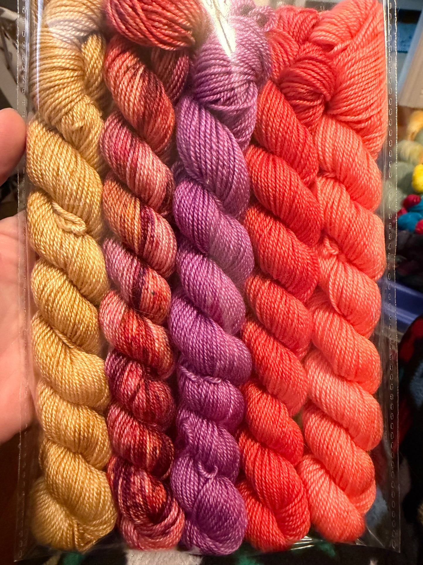 Sonoma Afterglow~Mini Skein Set~Silky Sock~70/20/10~Superwash Merino, Silk & Cashmere