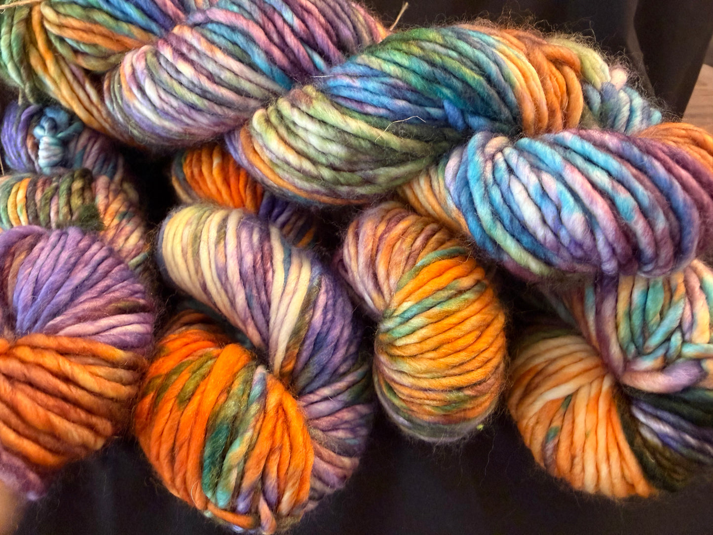 Genevieve's Super Bulky~Kaleidoscope  ~80/20 Superwash Merino Nylon