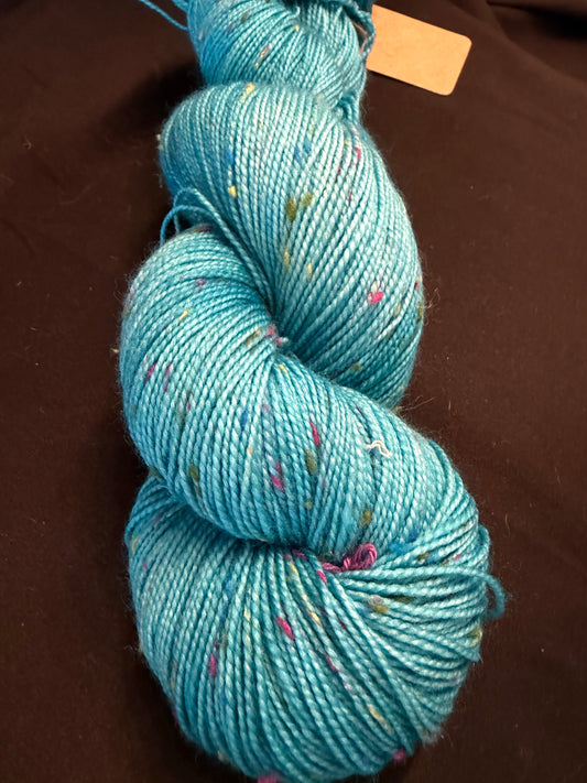 Blueberry Soda~Celebration Sock~85/15 Superwash Merino & Donegal Nep