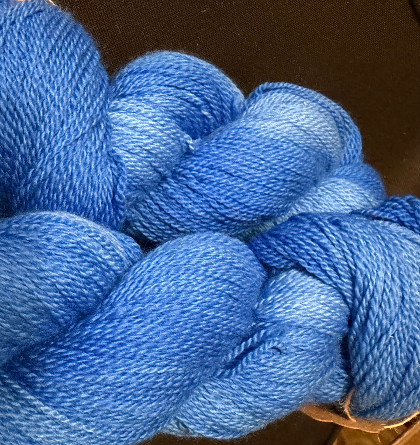 Hello Blue~         Christina's MCN Oooh Yummy! Sock~80/10/10 Superwash Merino, Nylon, & Cashmere