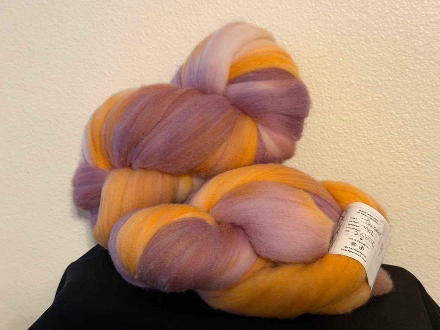Targhee Wool Top~Hand Dyed 4 oz Fiber Hank~(TG-S-20)
