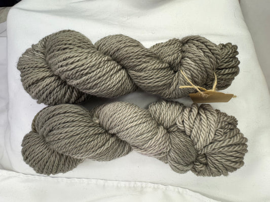 Ash~Hand Dyed Yarn~109 yards~Chunky Weight~100 % Merino