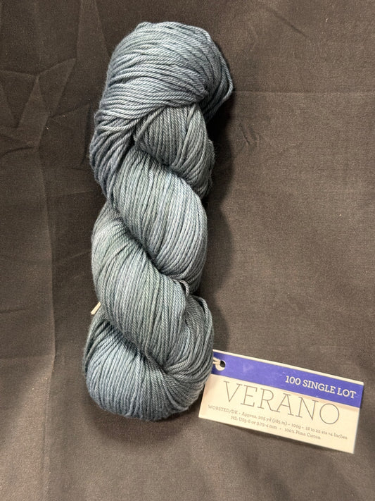 Verano ~ Malabrigo ~ "Blue Smoke" 100% Pima Cotton ~Worsted/DK
