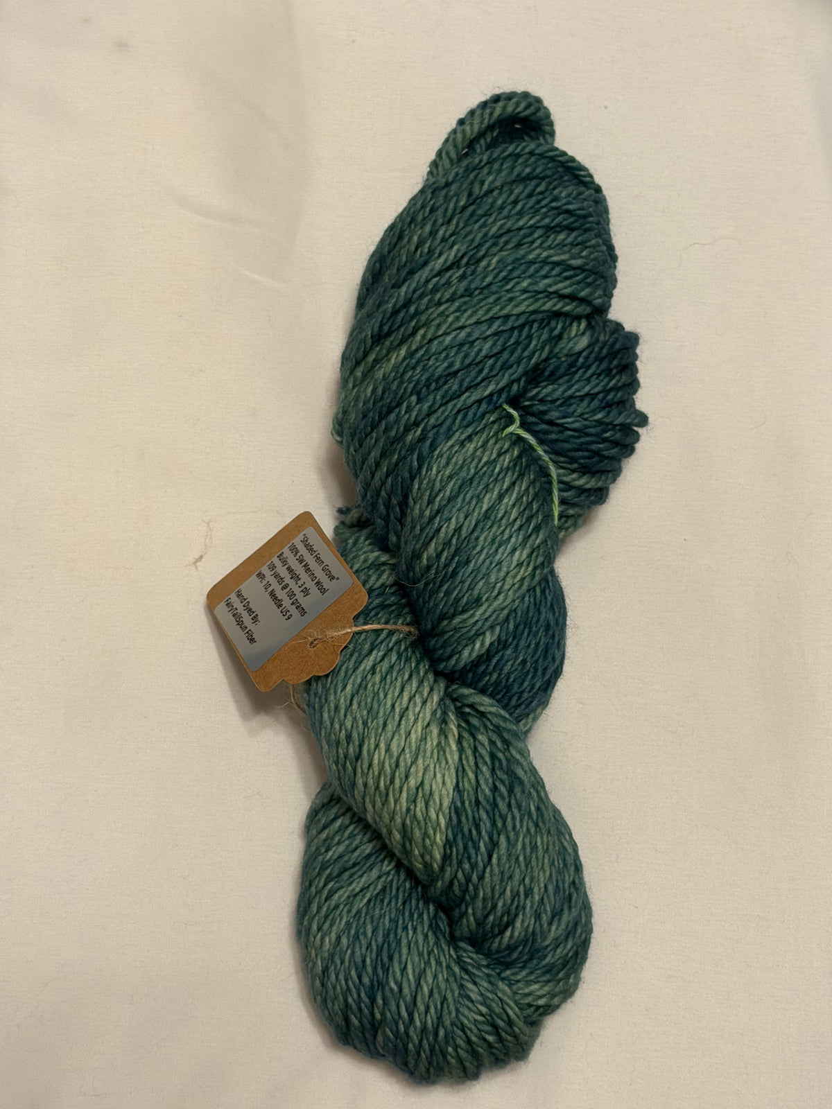 "Shaded Fern Grove" ~ FairyTailSpun Fiber ~ 100% Superwash Merino Wool ~ Bulky