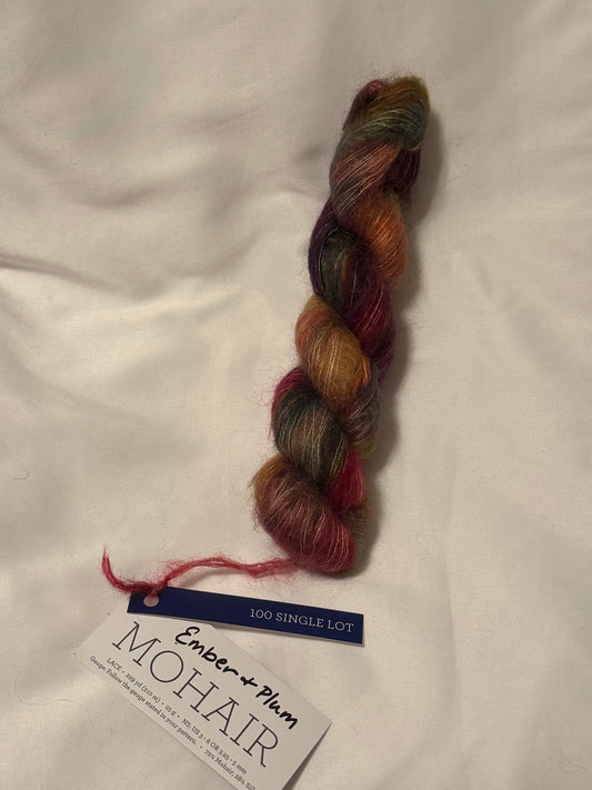 Mohair~ Malabrigo ~ "Ember & Plum" ~ Lace
