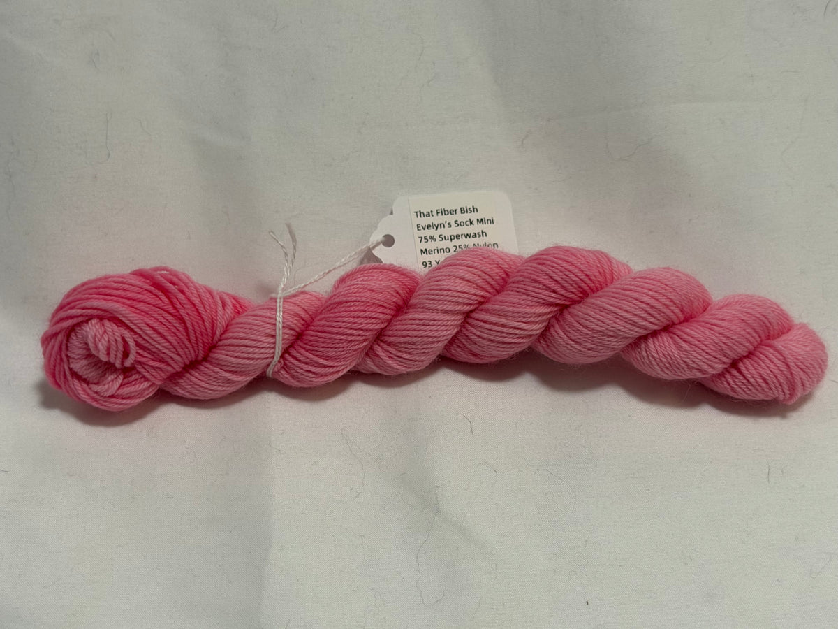 Pink~Late Spring Palette~Mini Skein~Evelyn's Sock~75/25 Superwash Merino & Nylon