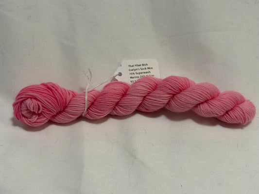 Pink~Late Spring Palette~Mini Skein~Evelyn's Sock~75/25 Superwash Merino & Nylon