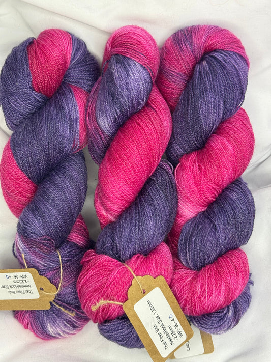 Lace Weight~Rainbow Bright~Superwash Merino Wool & Bamboo~Hand Dyed Yarn~792 Yards