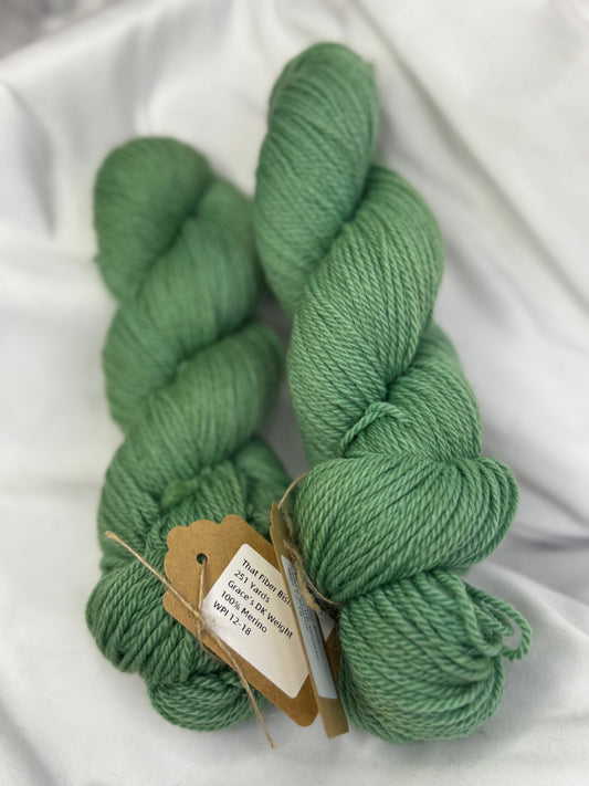 Grace's Merino~Green~DK Weight-Hand Dyed Yarn~251 Yards