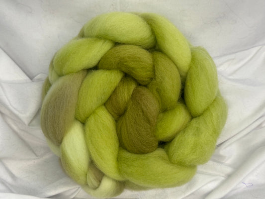 Corriedale~(COR-S-52)~Hand Dyed Braid~4 oz