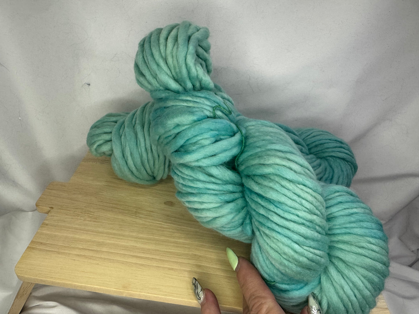 Christina's Super Bulky~Spring Green~Hand Dyed Yarn-60 Yards-Each Skein~Merino 20.5 Micron