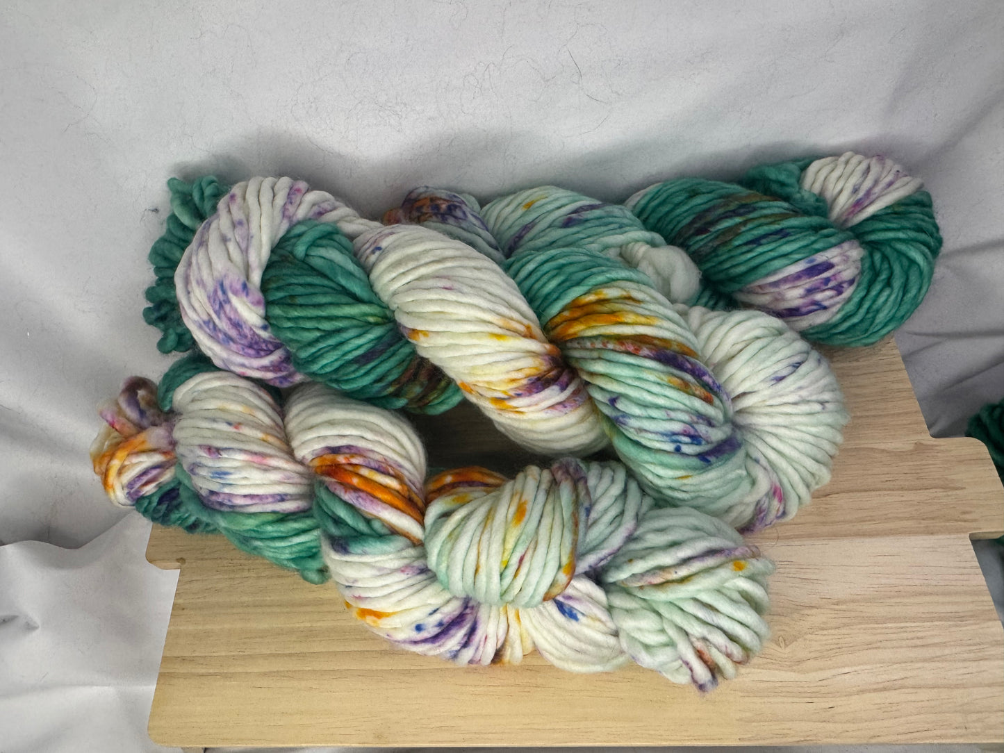 Genevieve's Super Bulky~Spring Fling~Hand Dyed Yarn-76 Yards-Each Skein~Superwash Merino Nylon 80/20