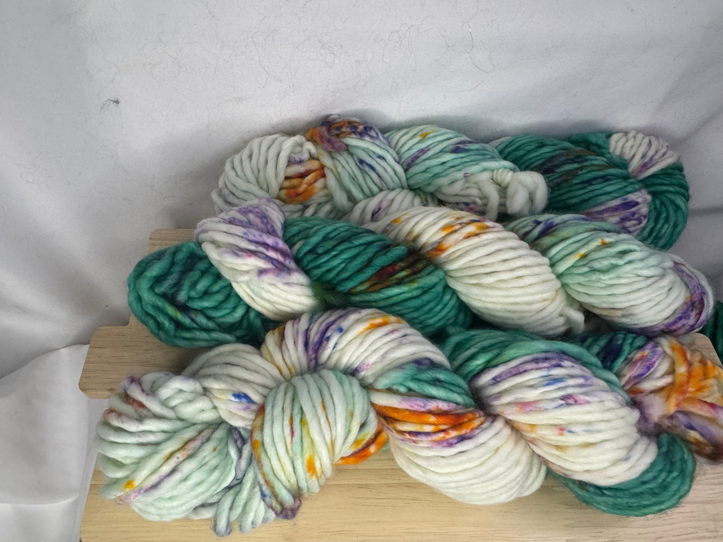 Genevieve's Super Bulky~Spring Fling~Hand Dyed Yarn-76 Yards-Each Skein~Superwash Merino Nylon 80/20