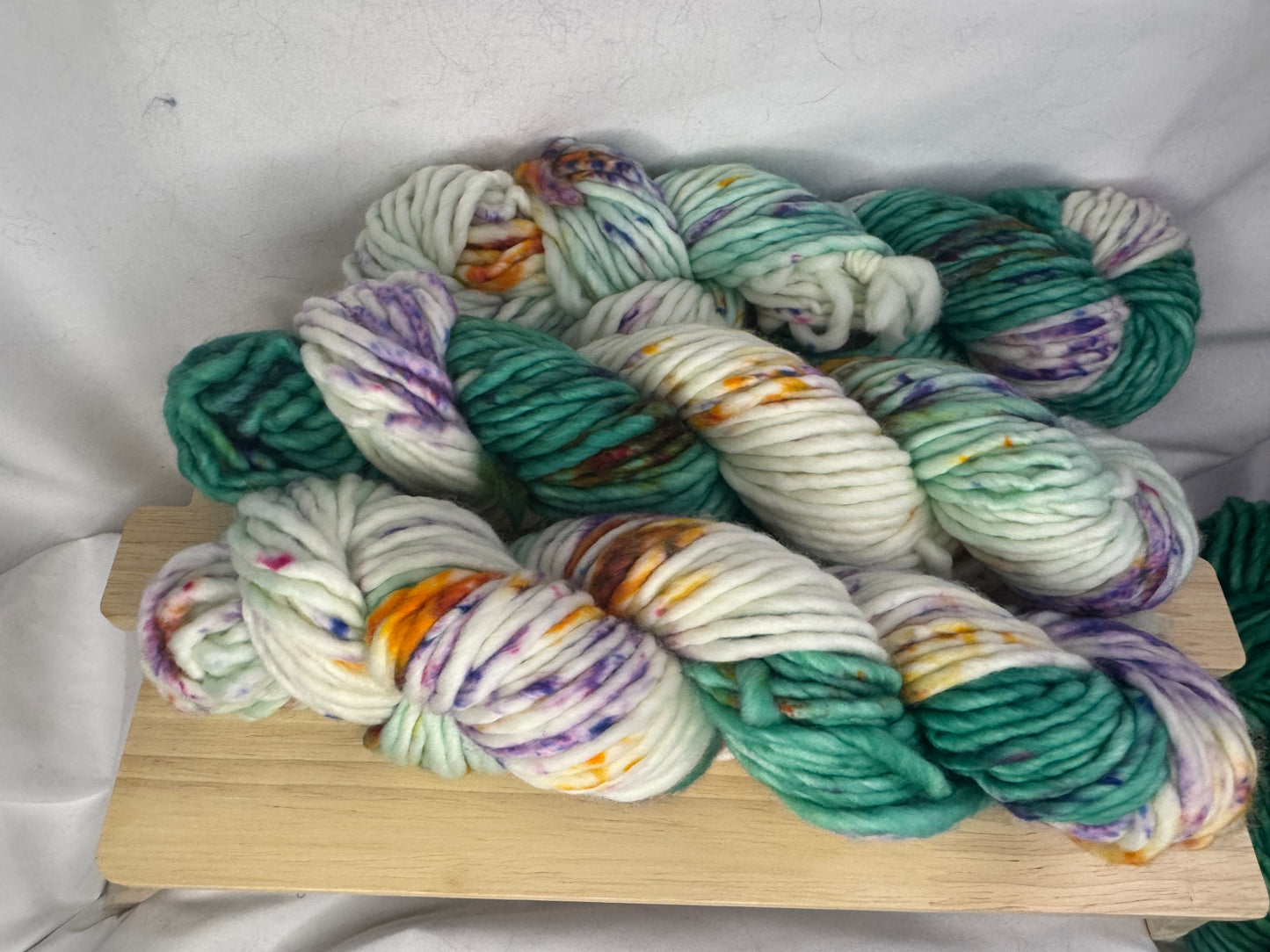 Genevieve's Super Bulky~Spring Fling~Hand Dyed Yarn-76 Yards-Each Skein~Superwash Merino Nylon 80/20