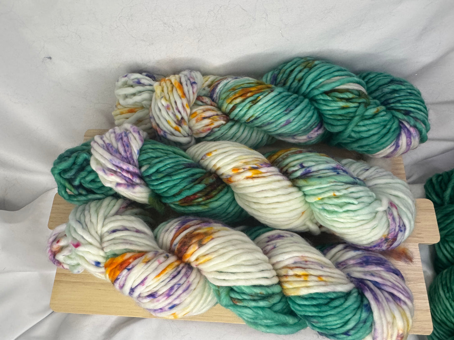 Genevieve's Super Bulky~Spring Fling~Hand Dyed Yarn-76 Yards-Each Skein~Superwash Merino Nylon 80/20
