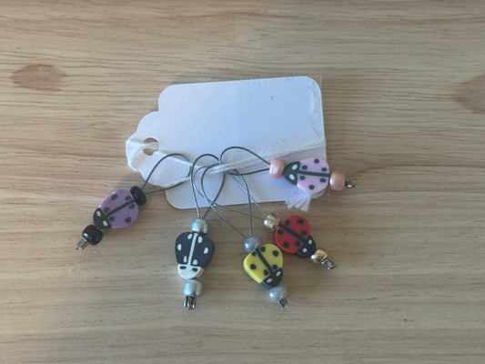 Stitch Marker Set~Lady Bugs~Set of 5