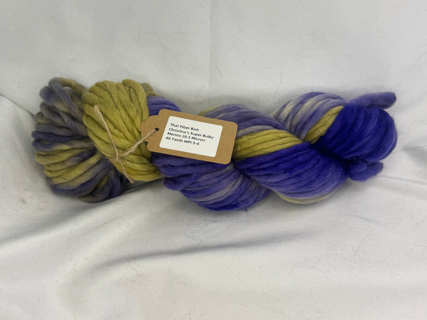 Christina's Super Bulky~Orchid~Hand Dyed Yarn-60 Yards-Each Skein~Merino 20.5 Micron