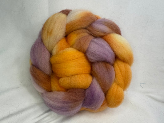 Cheviot Cross Wool Hand Dyed 4 oz Braid~USA Farm Blend(L56-S-08)
