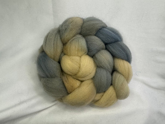 Cheviot Cross Wool Hand Dyed 4 oz Braid~USA Farm Blend(L56-S-15)