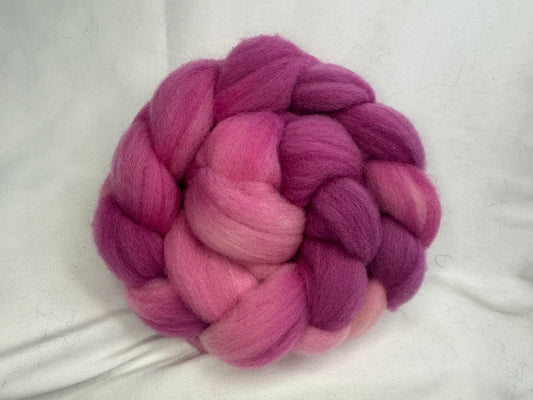 Cheviot Cross Wool Hand Dyed 4 oz Braid~USA Farm Blend(L56-S-25)