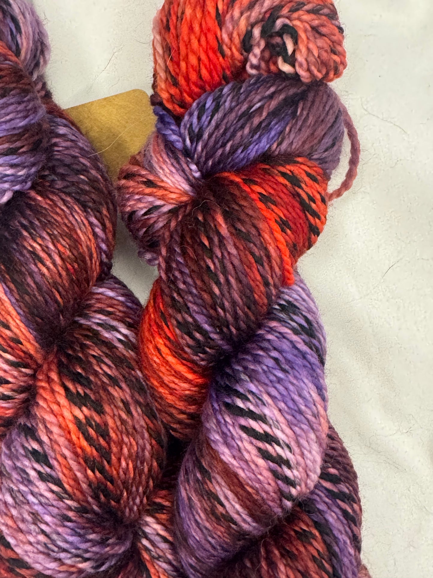 Christina's DK Zebra~Red/Purple~Hand Dyed Yarn-246 Yards-Each Skein~Superwash Merino