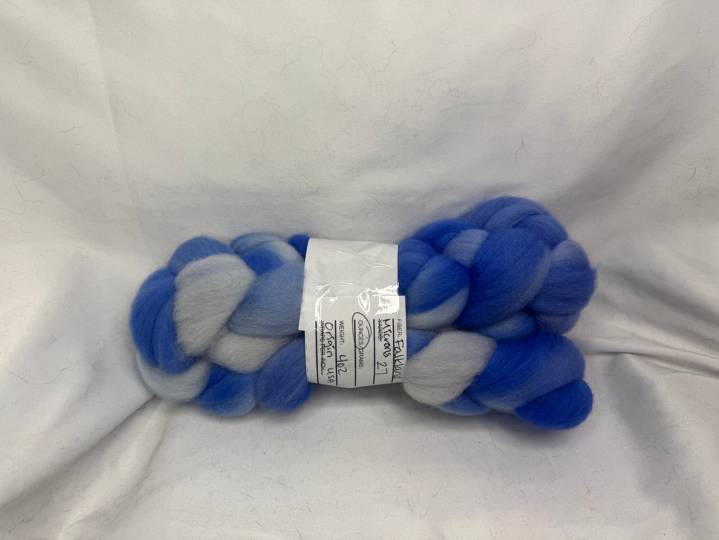 Falkland Wool~Hand Dyed 4 oz Braid~(FALL-S-02)