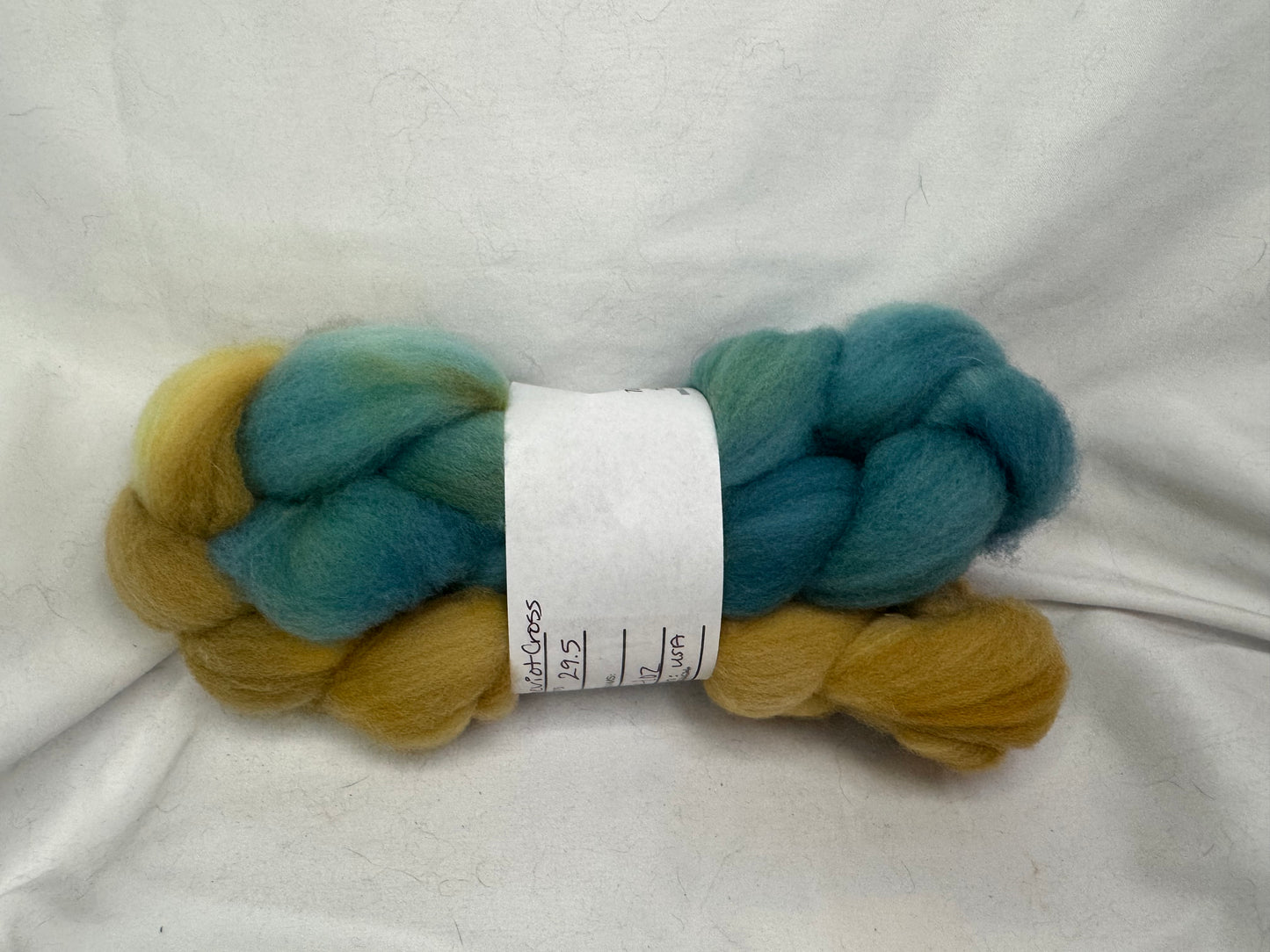 Cheviot Cross Wool Hand Dyed 4 oz Braid~USA Farm Blend(L56-S-32)