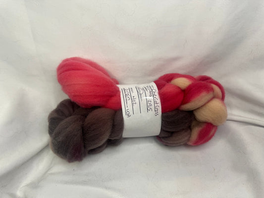 Cheviot Cross Wool Hand Dyed 4 oz Braid~USA Farm Blend(L56-S-35)