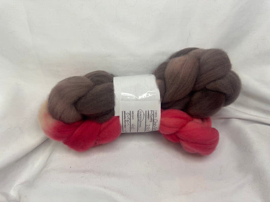 Cheviot Cross Wool Hand Dyed 4 oz Braid~USA Farm Blend(L56-S-36)
