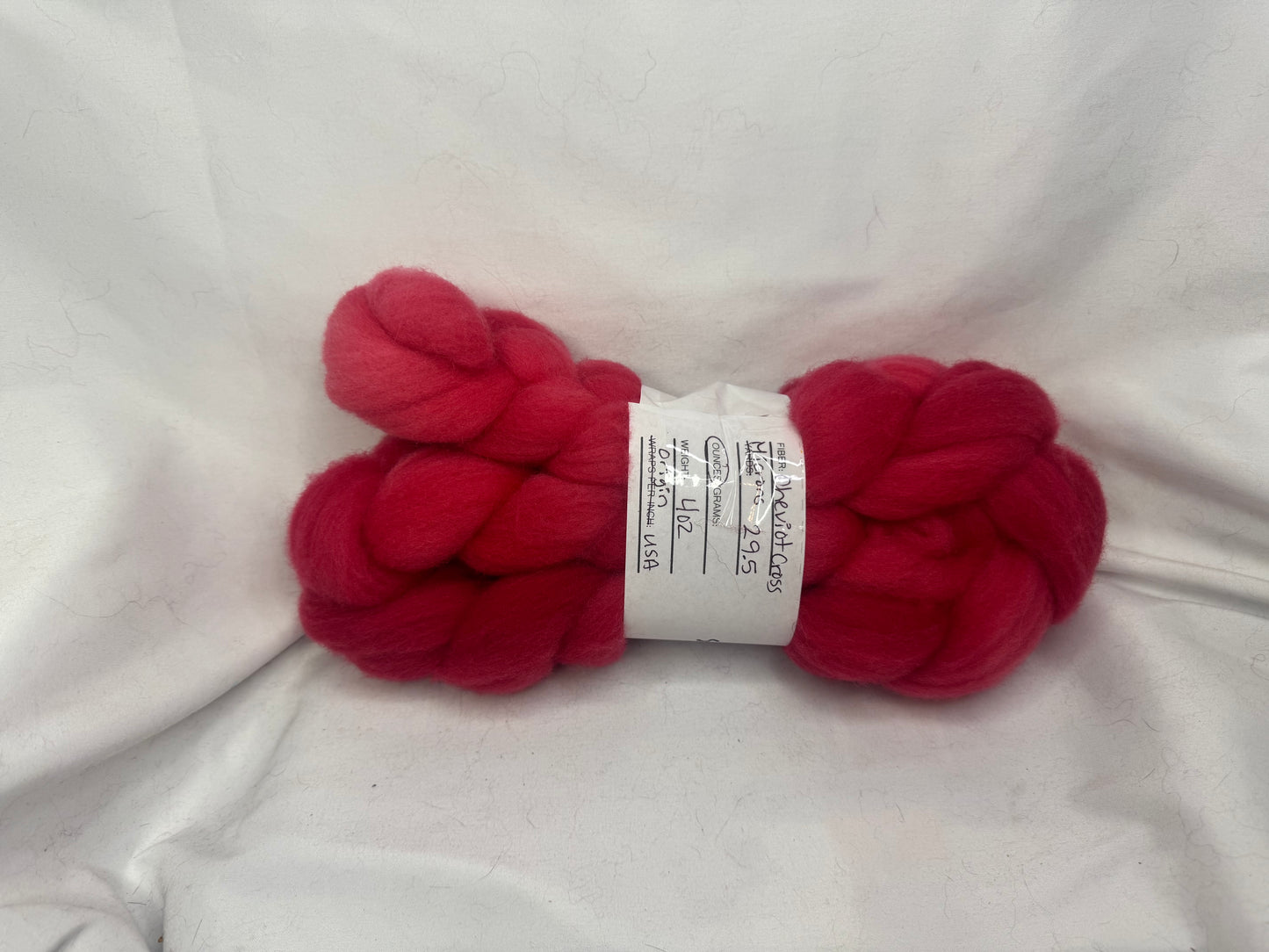Cheviot Cross Wool Hand Dyed 4 oz Braid~USA Farm Blend(L56-S-41)