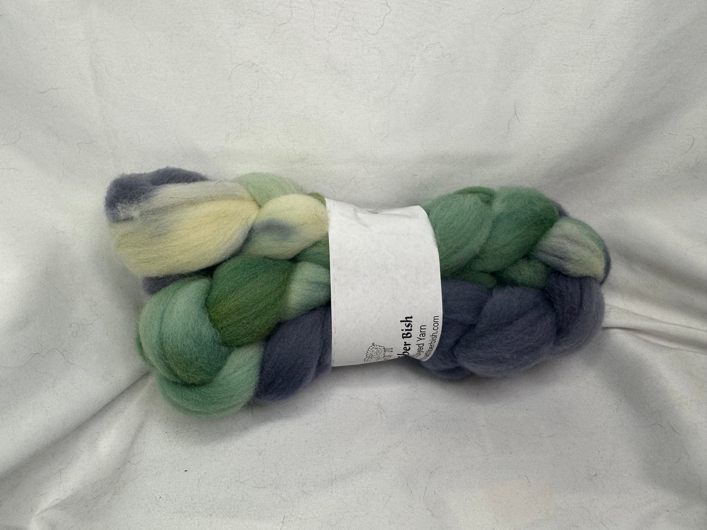 Cheviot Cross Wool Hand Dyed 4 oz Braid~USA Farm Blend(L56-S-43)