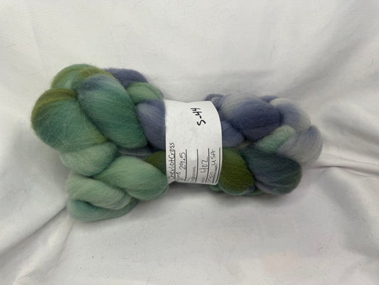 Cheviot Cross Wool Hand Dyed 4 oz Braid~USA Farm Blend(L56-S-44)