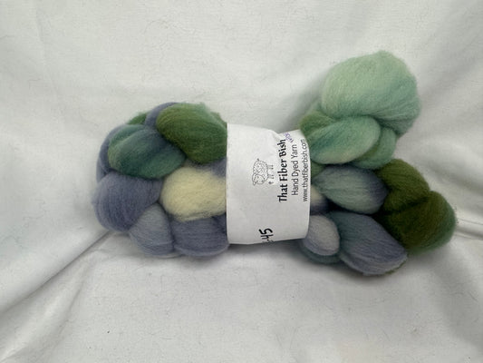 Cheviot Cross Wool Hand Dyed 4 oz Braid~USA Farm Blend(L56-S-45)