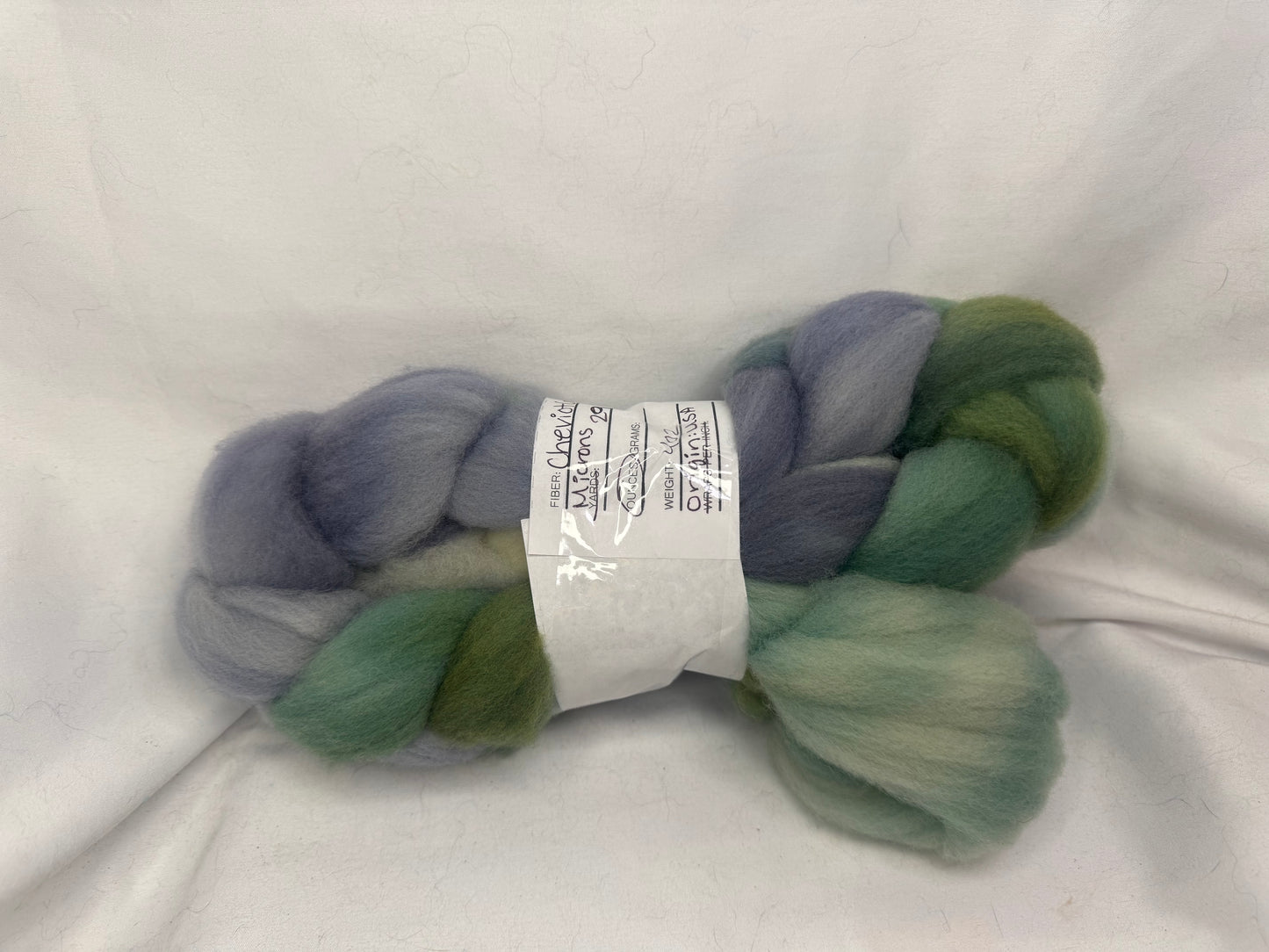 Cheviot Cross Wool Hand Dyed 4 oz Braid~USA Farm Blend(L56-S-45)