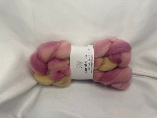 Cheviot Cross Wool Hand Dyed 4 oz Braid~USA Farm Blend(L56-S-46)
