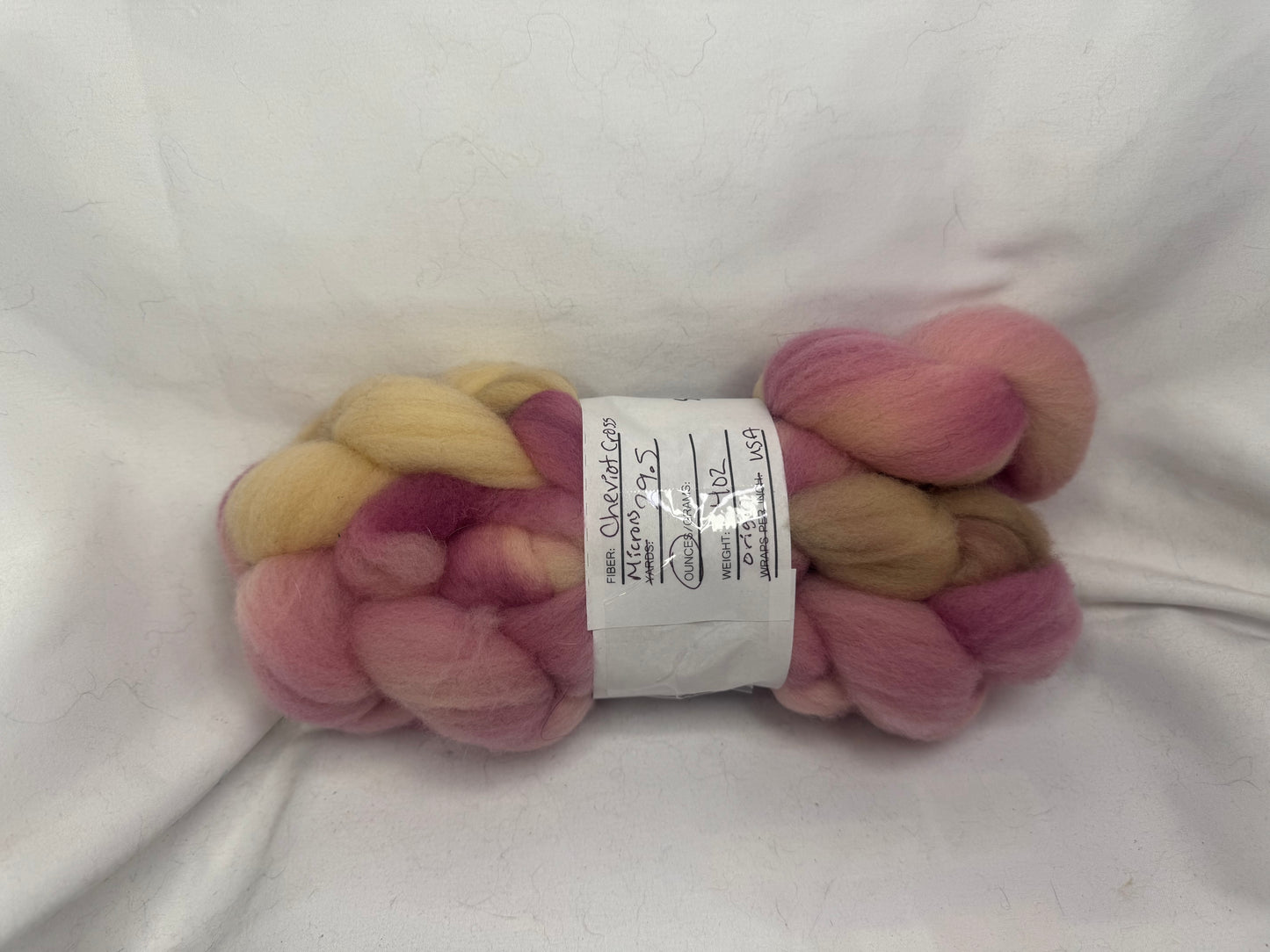 Cheviot Cross Wool Hand Dyed 4 oz Braid~USA Farm Blend(L56-S-46)