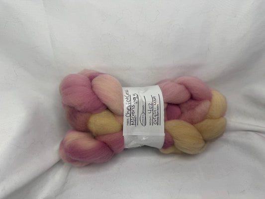 Cheviot Cross Wool Hand Dyed 4 oz Braid~USA Farm Blend(L56-S-48)