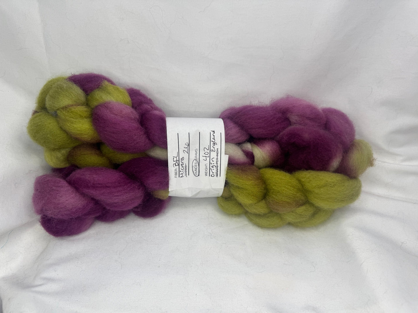 BFL~ 4 oz Braid~ Hand Dyed~(BFL-S-06)