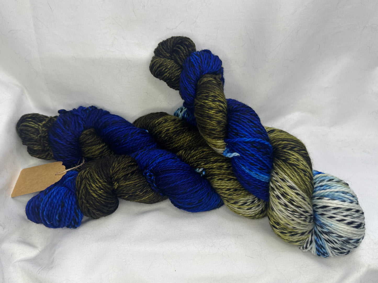 Christina's DK Zebra~Blue/Green~Hand Dyed Yarn-246 Yards-Each Skein~Superwash Merino