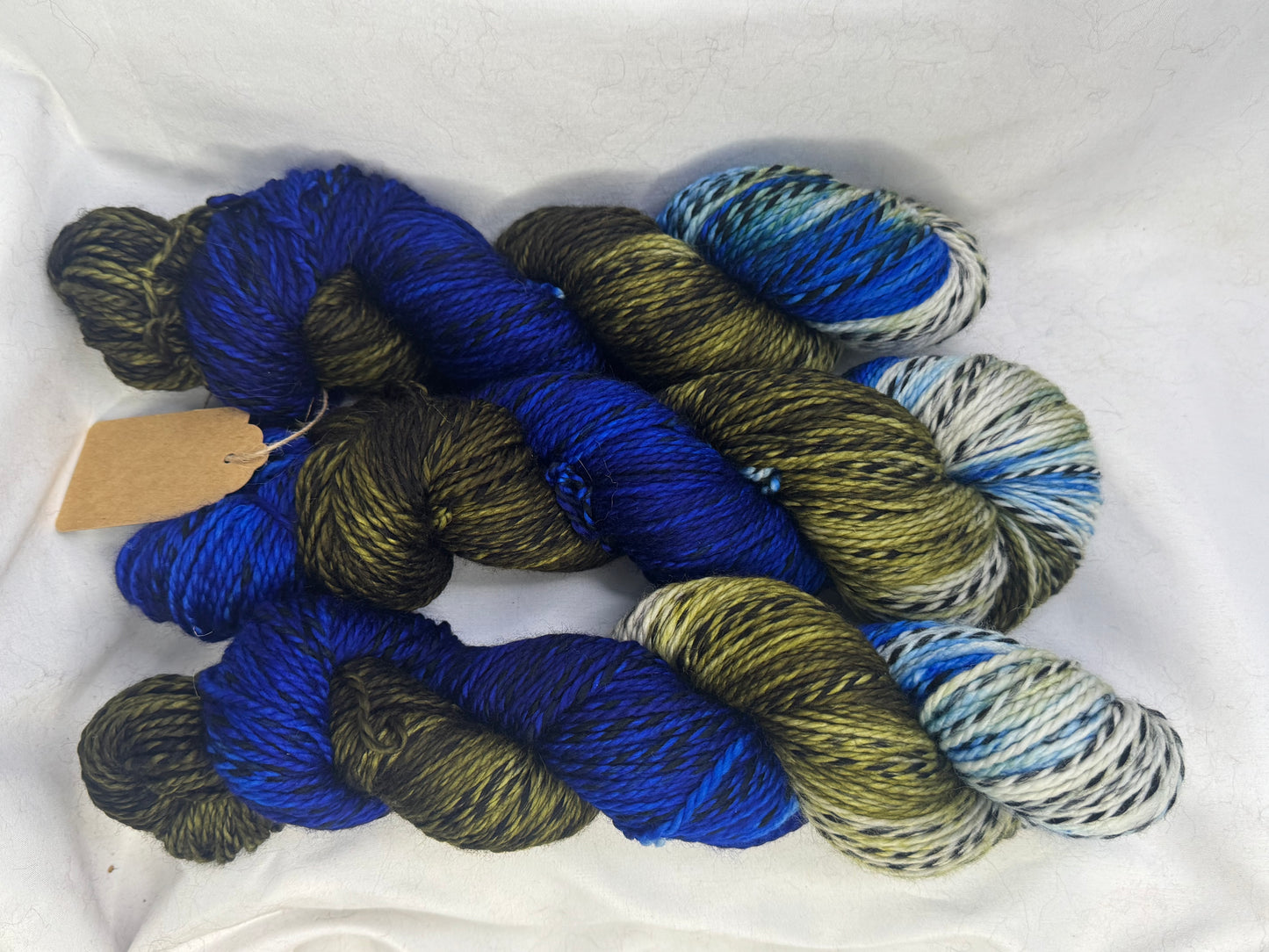 Christina's DK Zebra~Blue/Green~Hand Dyed Yarn-246 Yards-Each Skein~Superwash Merino