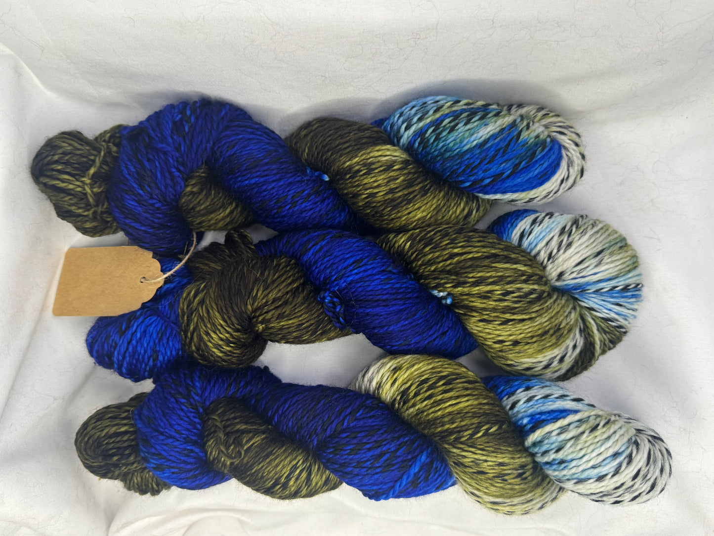 Christina's DK Zebra~Blue/Green~Hand Dyed Yarn-246 Yards-Each Skein~Superwash Merino