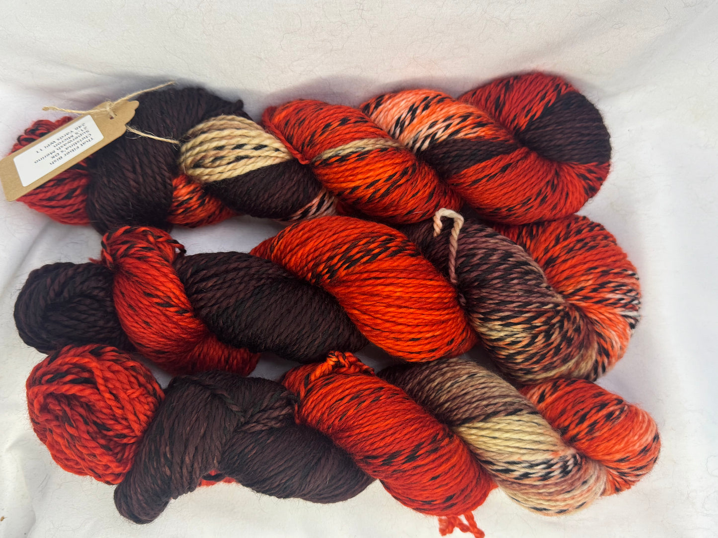 Christina's DK Zebra~Inferno~Hand Dyed Yarn-246 Yards-Each Skein~Superwash Merino