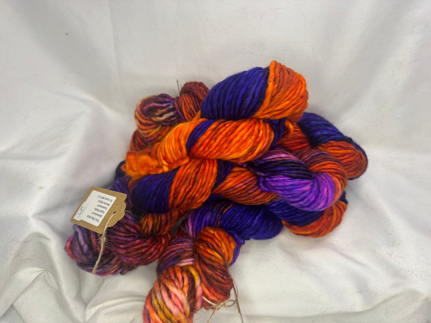 Genevieve's Super Bulky~Fusion~Hand Dyed Yarn-76 Yards-Each Skein~Superwash Merino Nylon 80/20