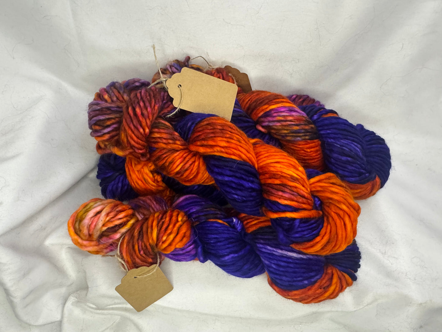 Genevieve's Super Bulky~Fusion~Hand Dyed Yarn-76 Yards-Each Skein~Superwash Merino Nylon 80/20