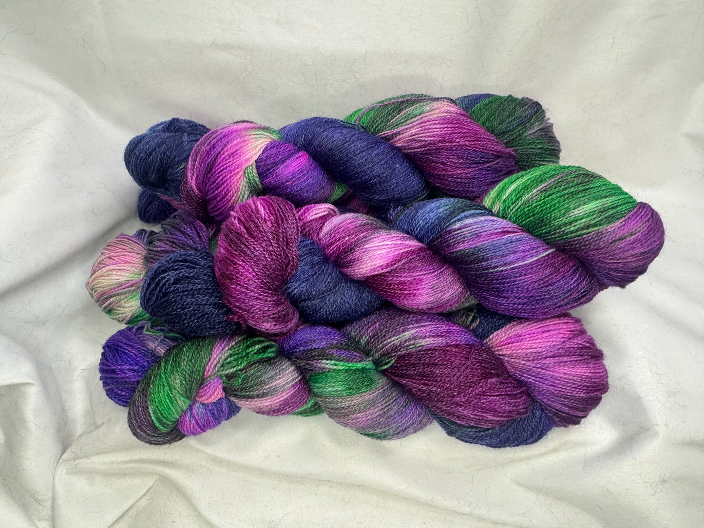 Lace Weight~Northern Lights~Superwash Merino Wool & Bamboo~Hand Dyed Yarn~792 Yards