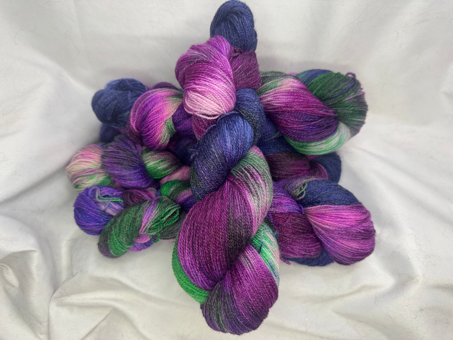 Lace Weight~Northern Lights~Superwash Merino Wool & Bamboo~Hand Dyed Yarn~792 Yards