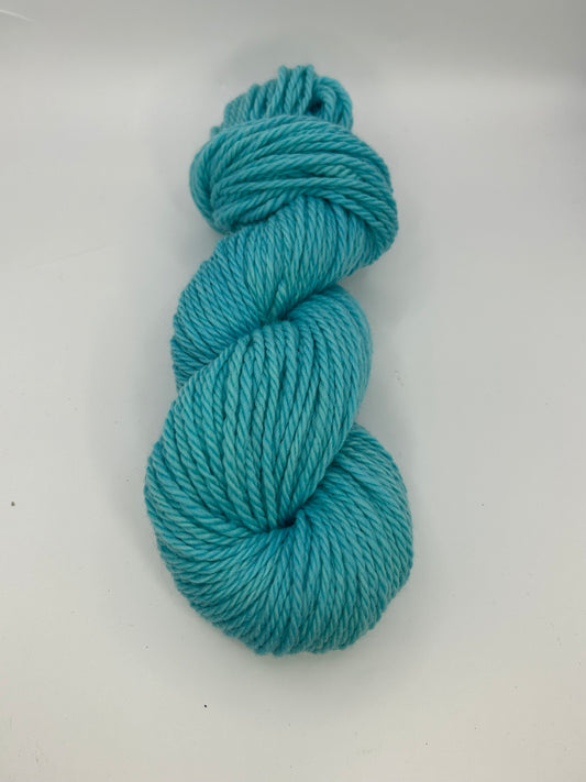 Electric Blue~Hand Dyed Yarn~109 yards~Chunky Weight~100 % Merino