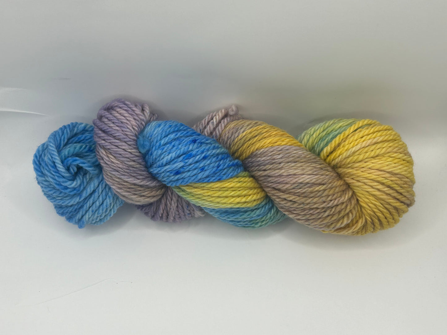 Sun Over The Valley~Hand Dyed Yarn~109 yards~Chunky Weight~100 % Merino