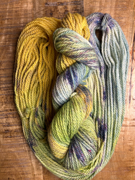 Sea Grass~Hand Dyed Yarn~109 yards~Chunky Weight~100 % Merino